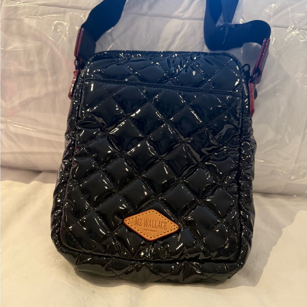 MZ Wallace Black Quilted Women's Bag black patent